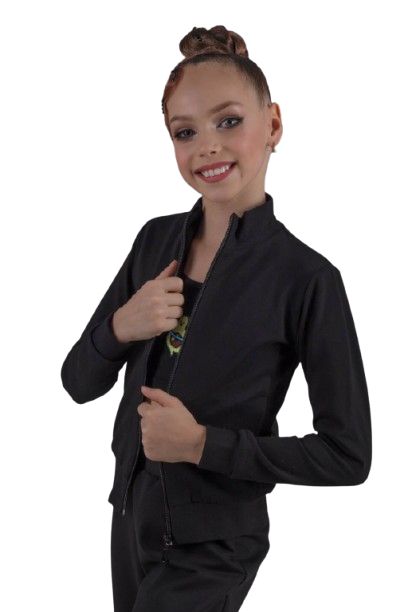 GF, QGA Tracksuit (Jacket+Pants) Black, Cotton, with Logo QG (30-44) view 3