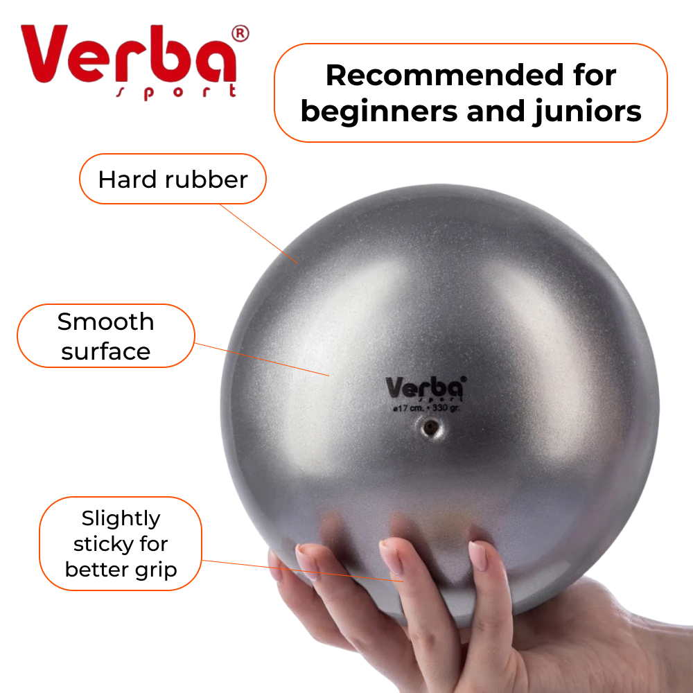 VERBA Sport Gymnastic ball Juniors 17 cm metallic (Silver) view 2