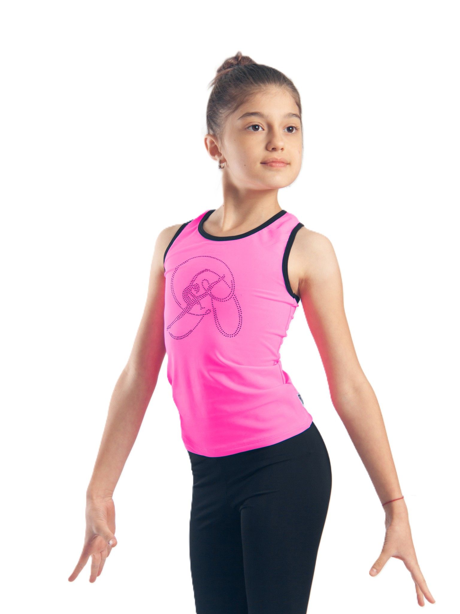 RIALITTA Racerback tank top with rhinestones, Biflex (32-42) Pink