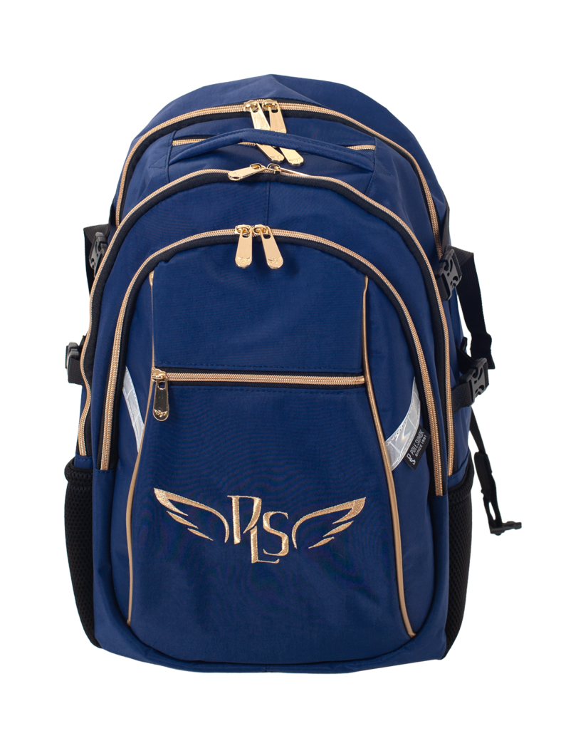 P.L.S "Champion Maxi" Gymnastics Backpack, Gold Embroidery (L) Blue*