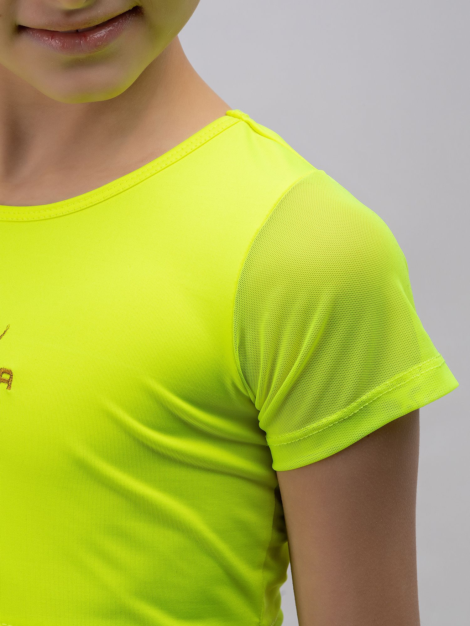 RIALITTA T-shirt with embroidery (32-40) Lime* view 3