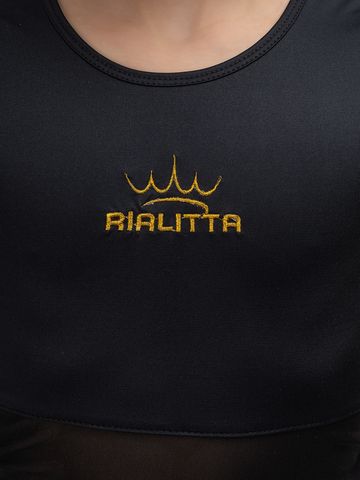RIALITTA T-shirt with embroidery (32-40) Black* view 5