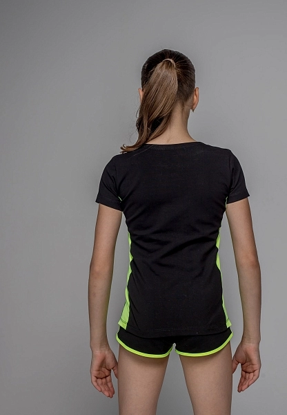 GF T-shirt "Gravity" Cotton, Black-Lime (32-40)* view 10