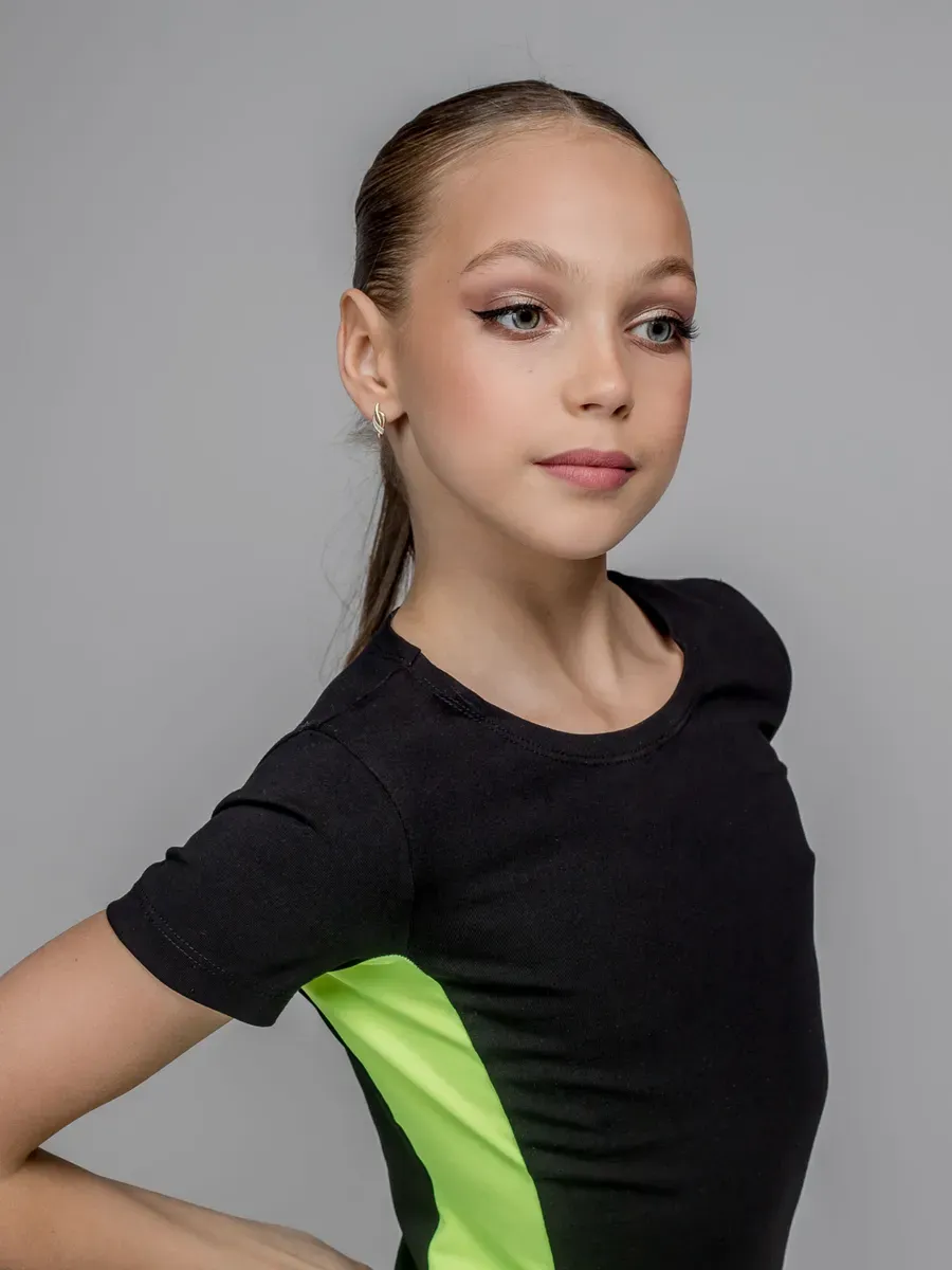 GF T-shirt "Gravity" Cotton, Black-Lime (32-40)* view 6