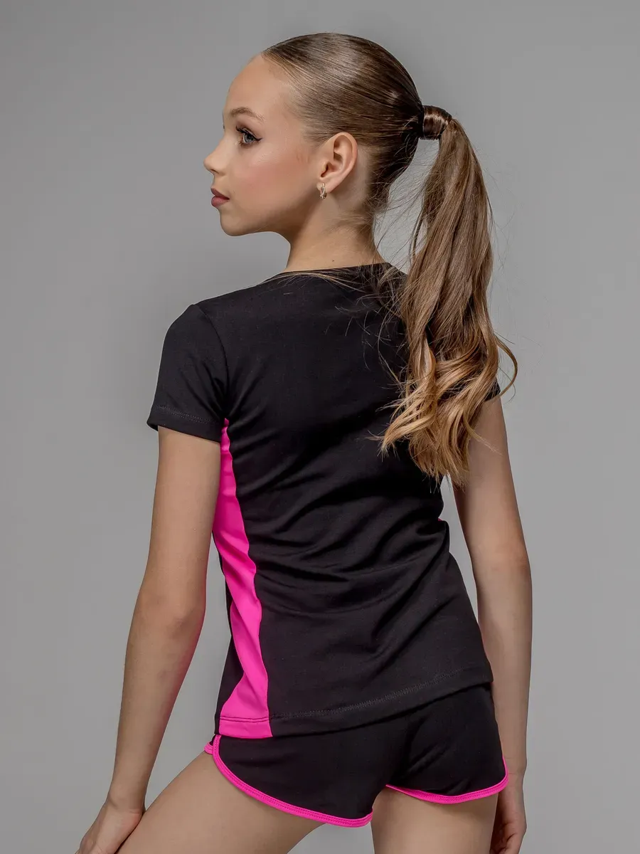 GF T-shirt "Gravity" Cotton, Black-Pink (32-40)* view 2