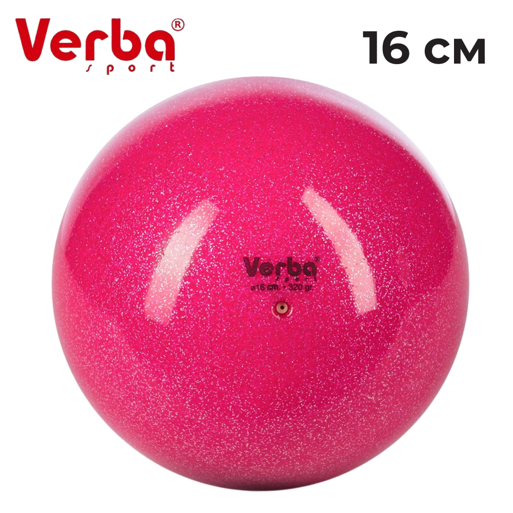 VERBA Sport Gymnastic ball 16 cm Juniors Glitter. (Pink)