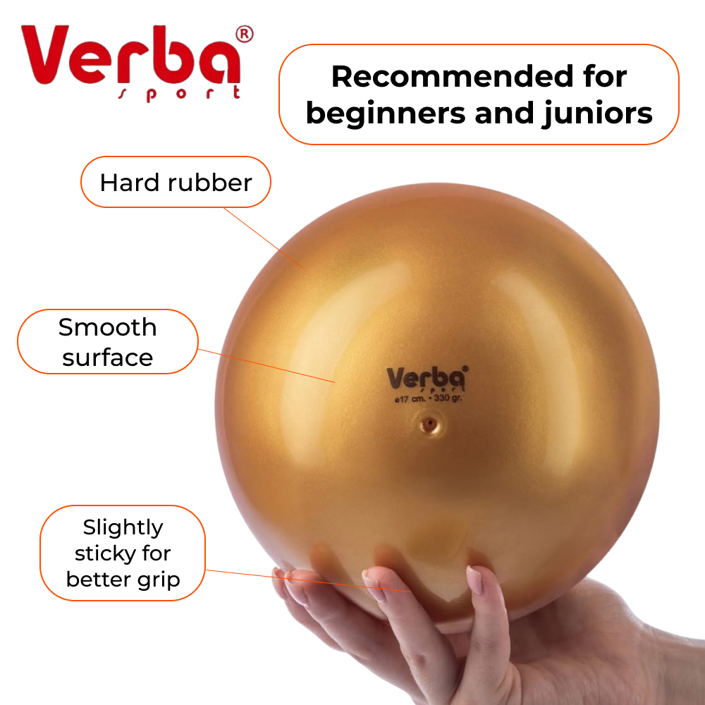 VERBA Sport Gymnastic ball Juniors 17 cm Metallic. (Gold) view 2