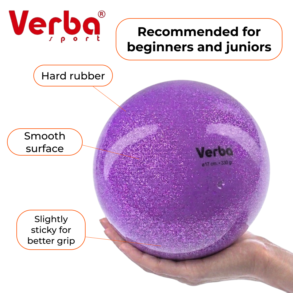 VERBA Sport Gymnastic ball Juniors 17 cm Glitter. (Lilac) view 2