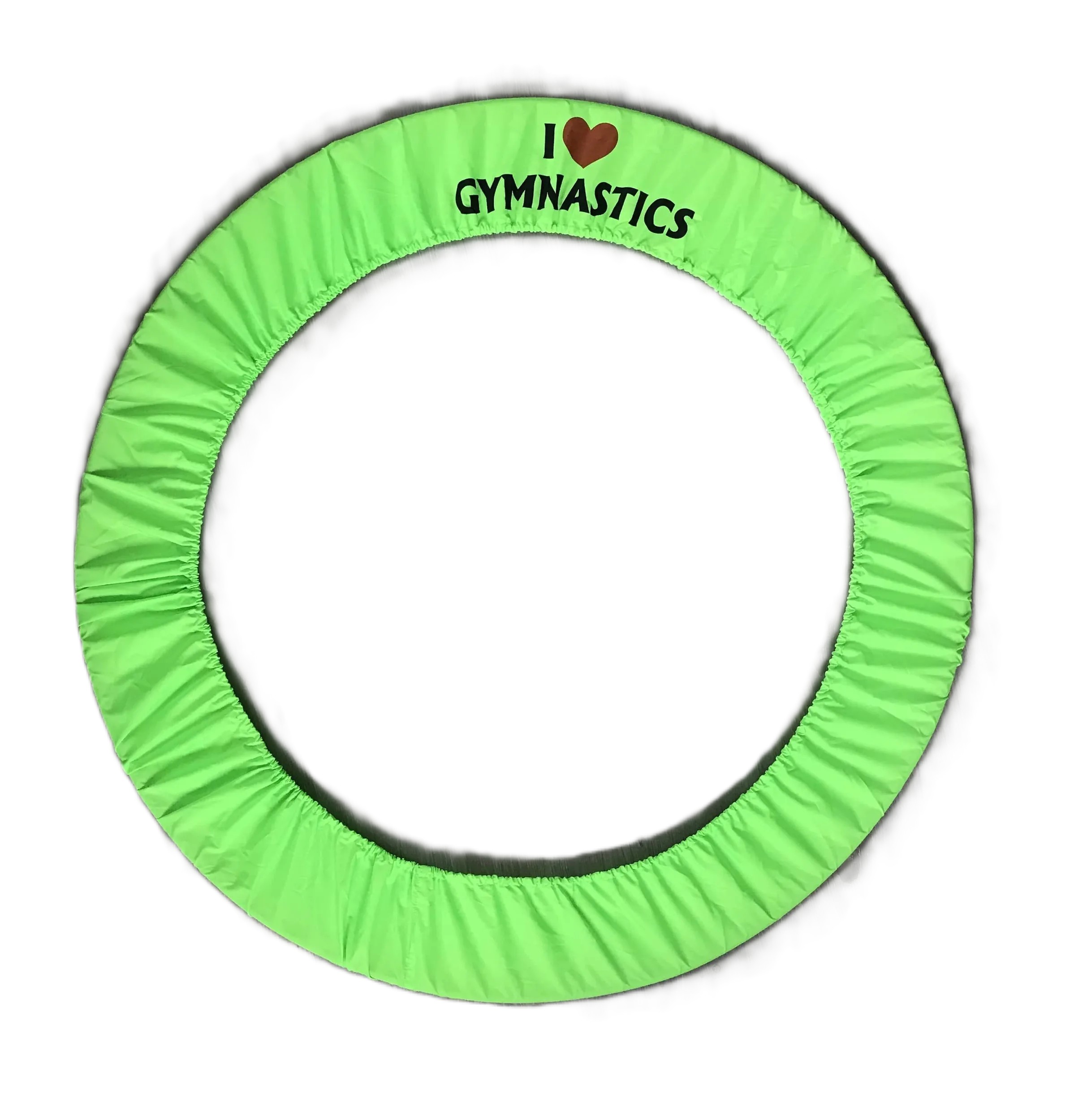 RG Hoop cover "I love Gymnastics" Fluo-Green (55-75cm)