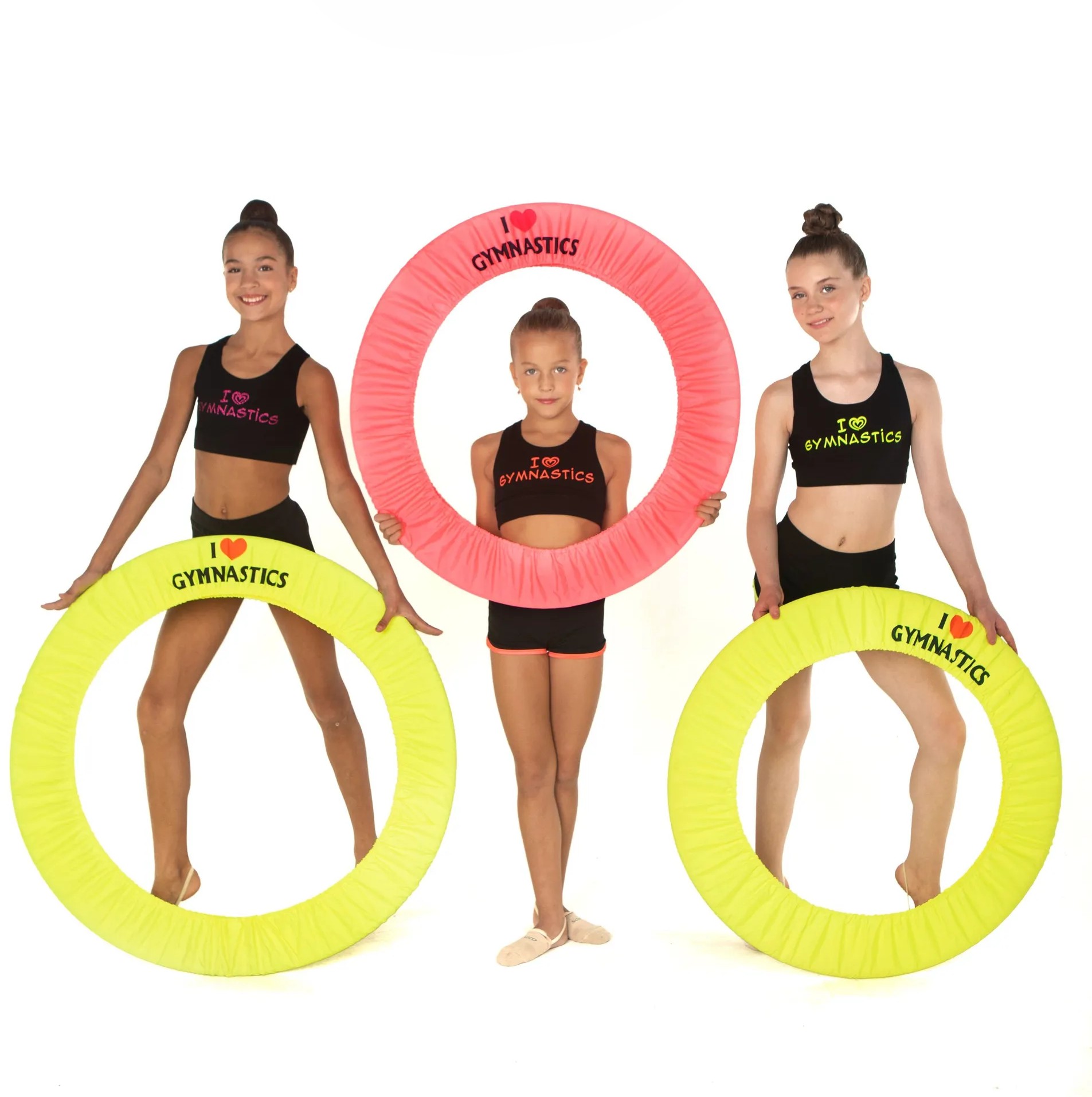 RG Hoop cover "I love Gymnastics"  Fluo-Green (55-75cm) view 2