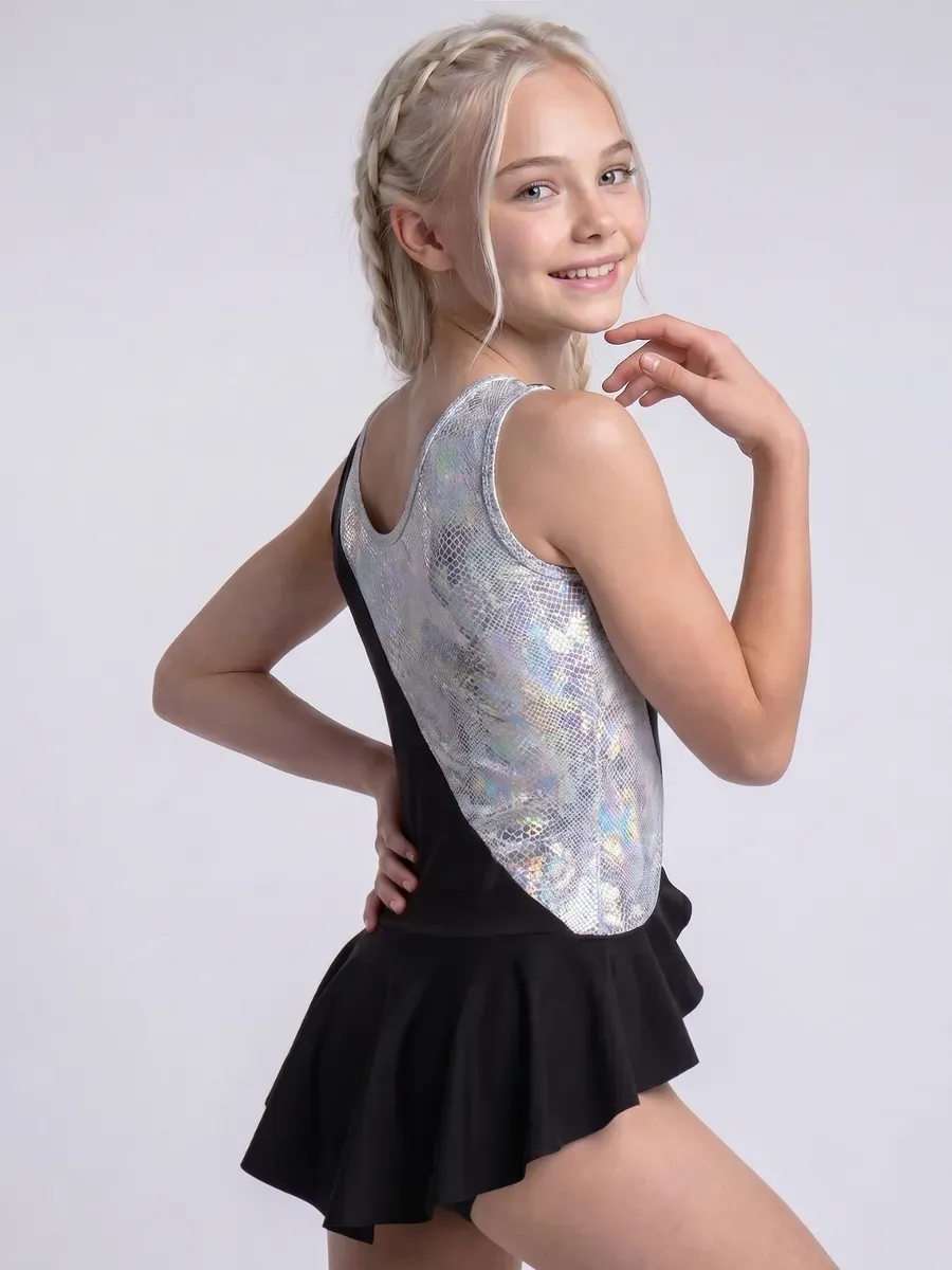 LIVADI RG Leotard, w/o rhinestones, Black-Silver (32-36)* view 2