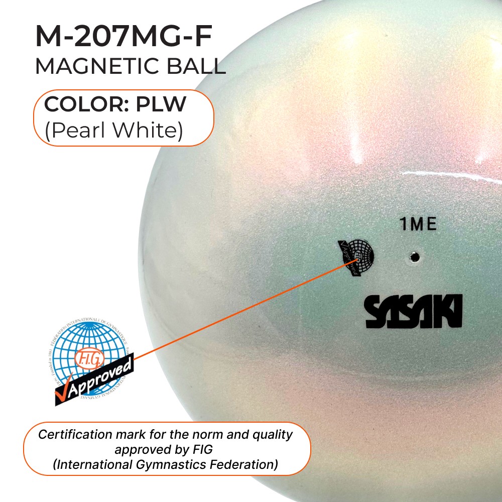 SASAKI Ball 18.5 cm Seniors Magnetic M-207MG-F FIG (PLW) view 2