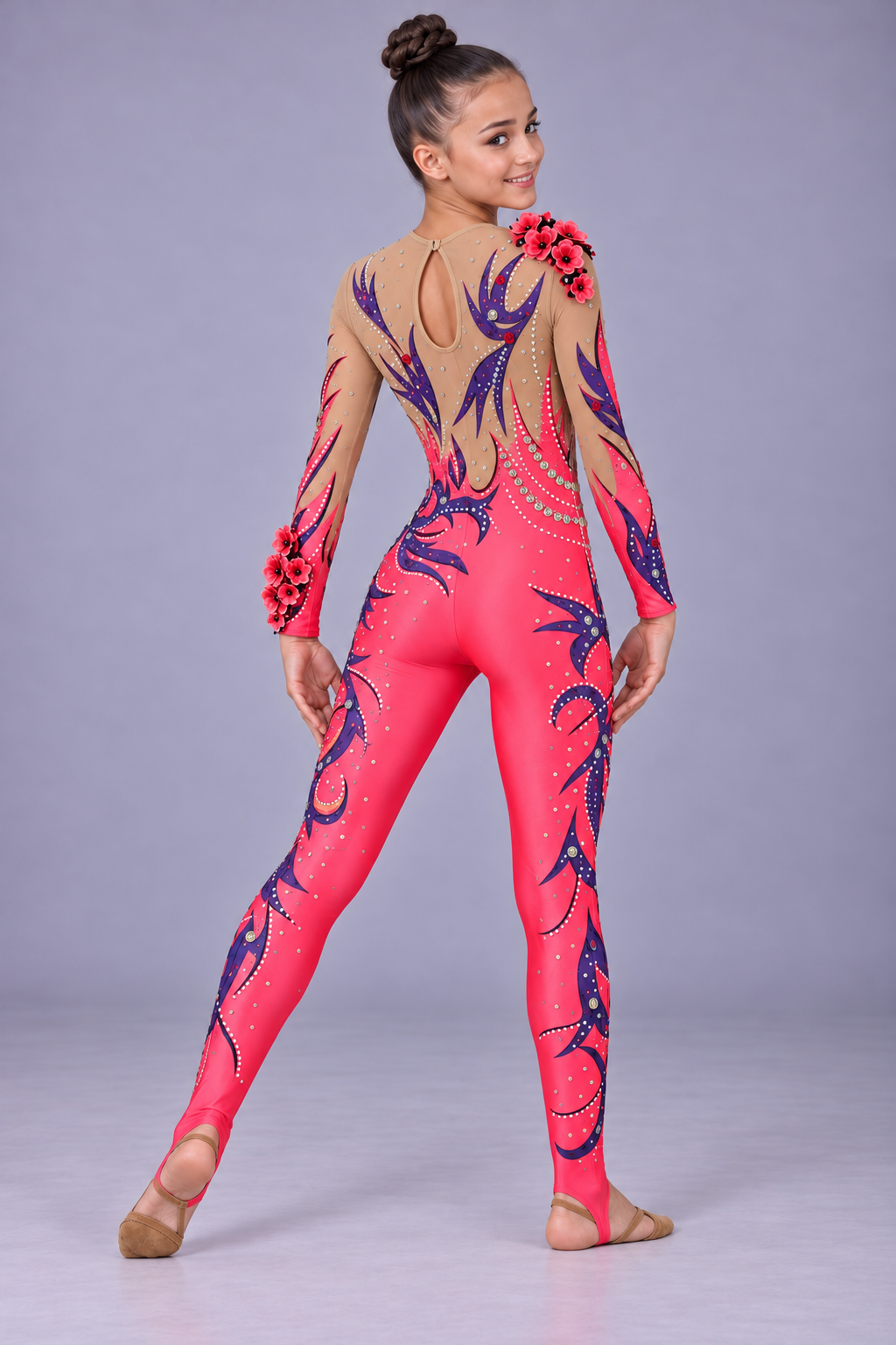 RG Leotard "Rose Flame" 36 (140-153cm) view 2