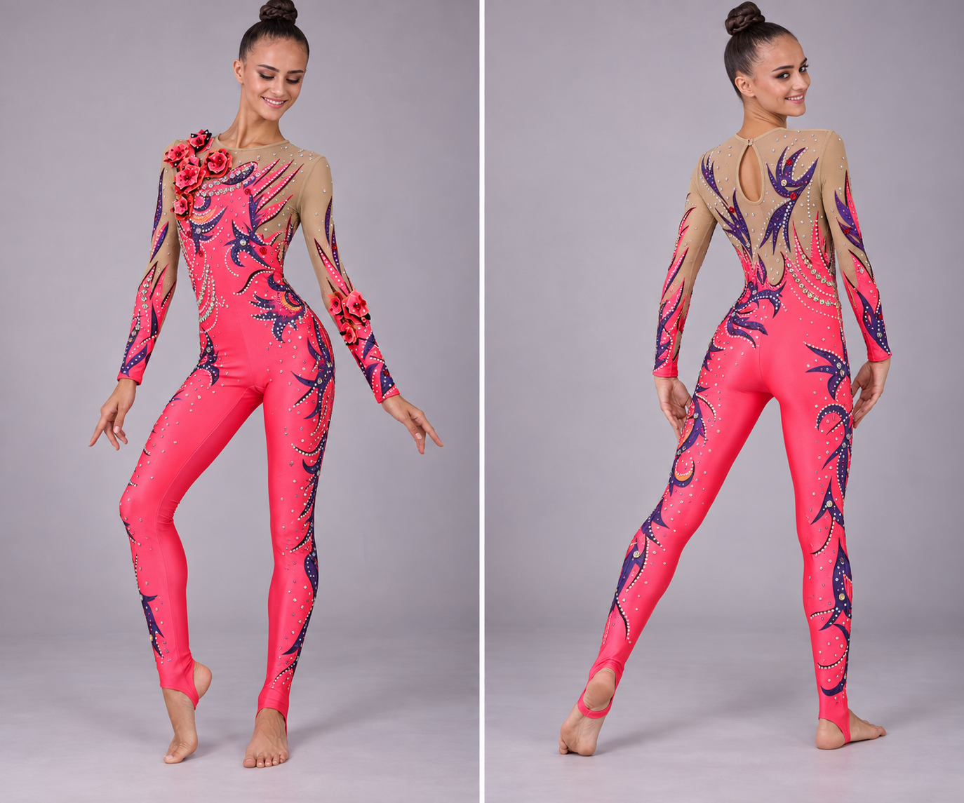 RG Leotard "Rose Flame" 36 (140-153cm) view 5