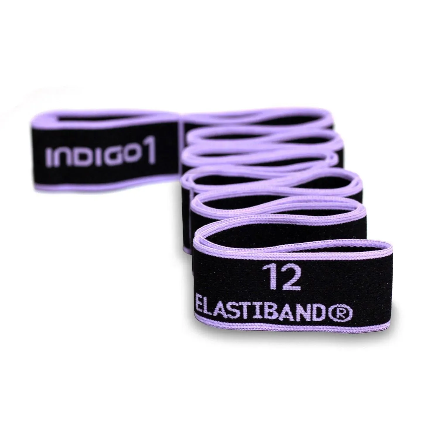 INDIGO Band with 12 loops, IN149, Black-Lilac (MEDIUM) view 3
