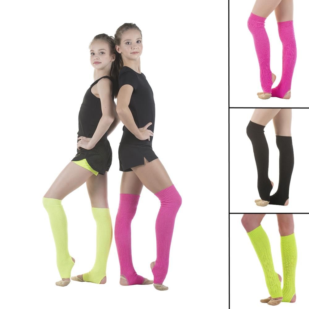 SOLO Overknee knitted legwarmers with a heel cutout.  (60cm) PINK view 4