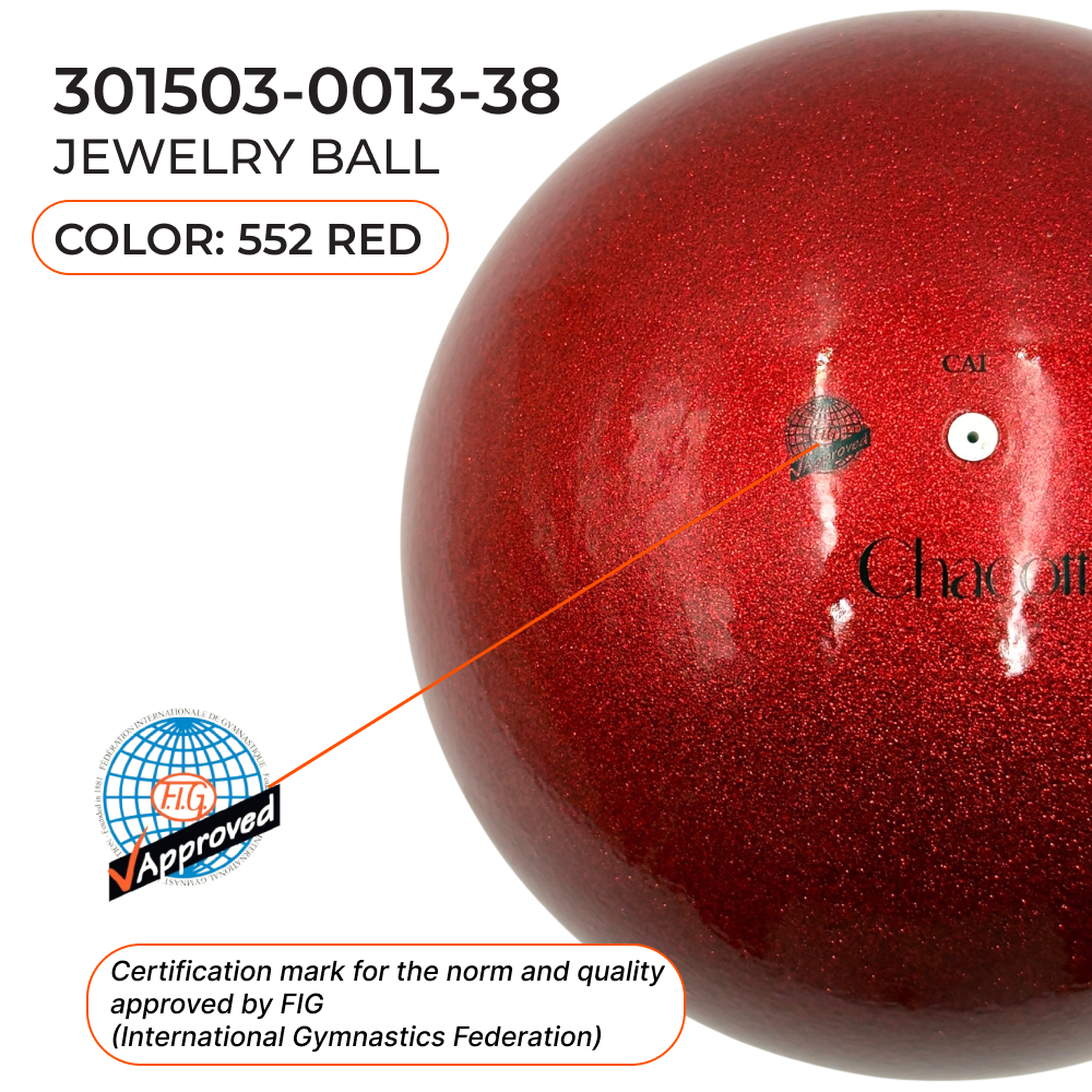 CHACOTT 18,5 cm Jewelry Ball Seniors 3015030013-98 FIG, Red (552) view 2