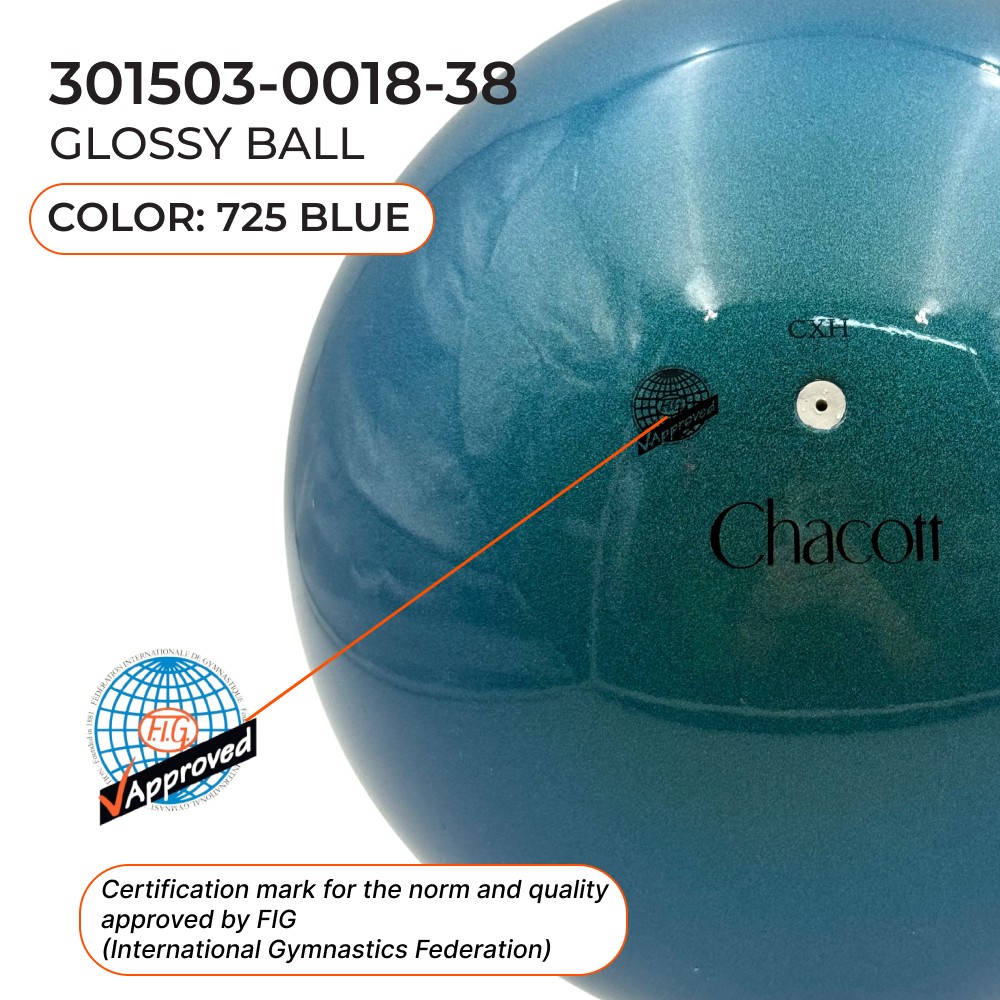 CHACOTT 18,5 cm Glossy Ball 301503 0018-38 FIG Blue (725) view 2