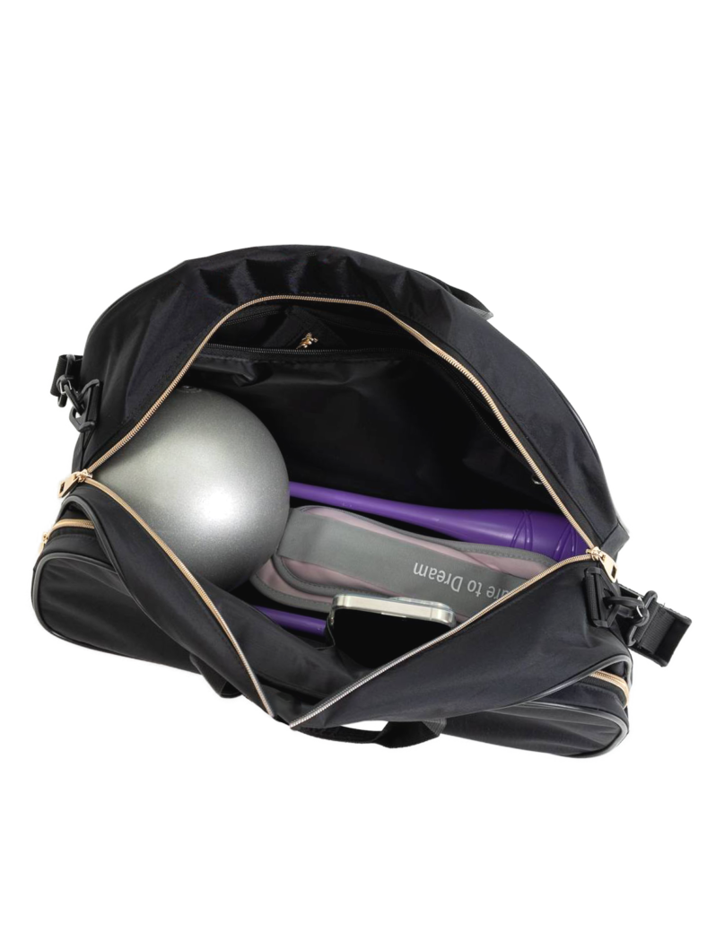 P.L.S "Tiffany" Gymnastics Bag, Gold Embroidery, Black* view 7