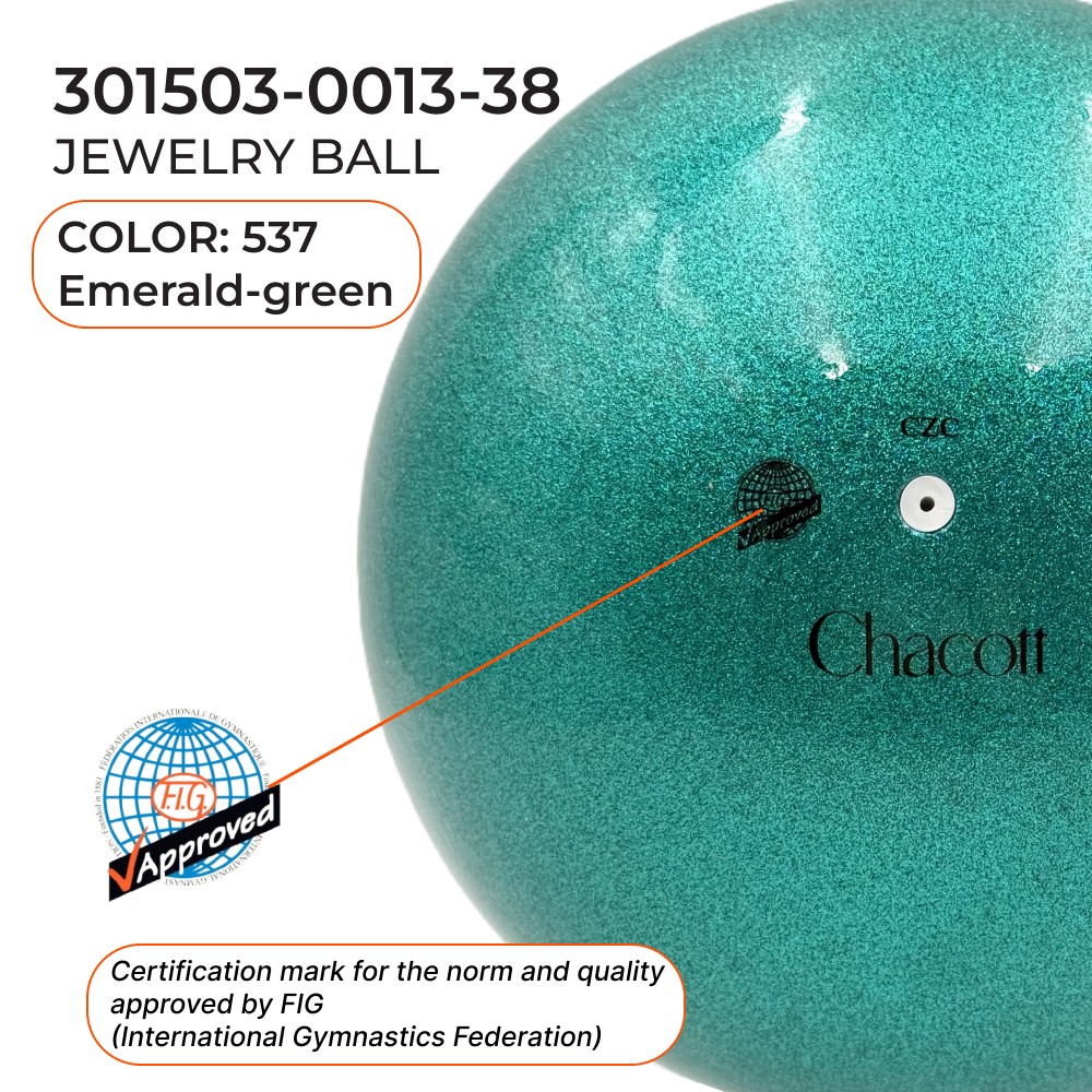 CHACOTT 18,5 cm Jewelry Ball Seniors 3015030013-98 FIG Emerald Green (537) view 2