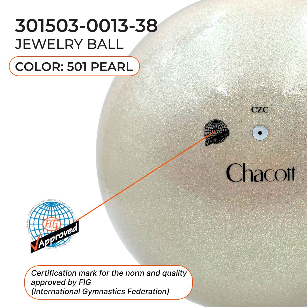 CHACOTT 18,5 cm Jewelry Ball Seniors 3015030013-98 FIG Pearl (501) view 2