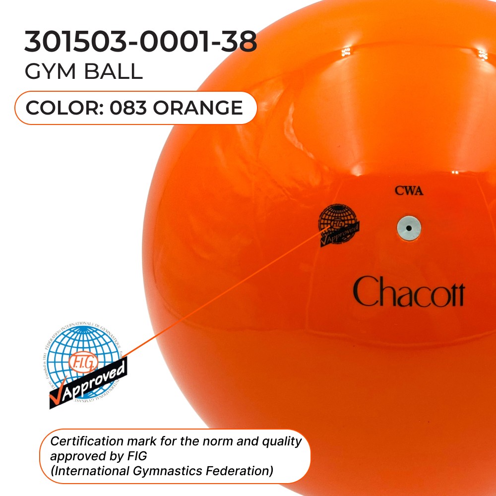 CHACOTT 18.5 cm Gymnastic ball Seniors 3015030001-98 FIG Orange (083) view 2