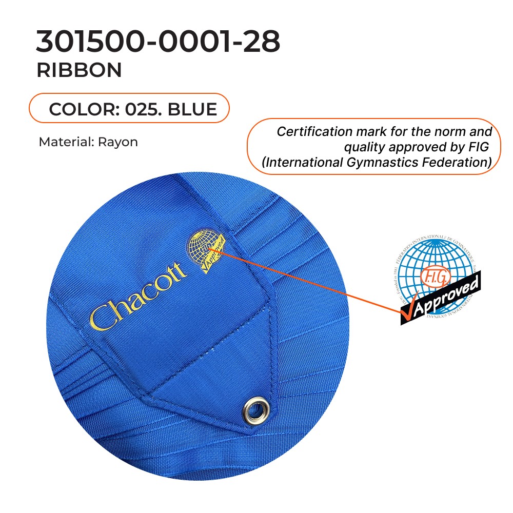 CHACOTT Gymnastic ribbon 6 m 301500 0001-98 FIG (025) Blue view 2