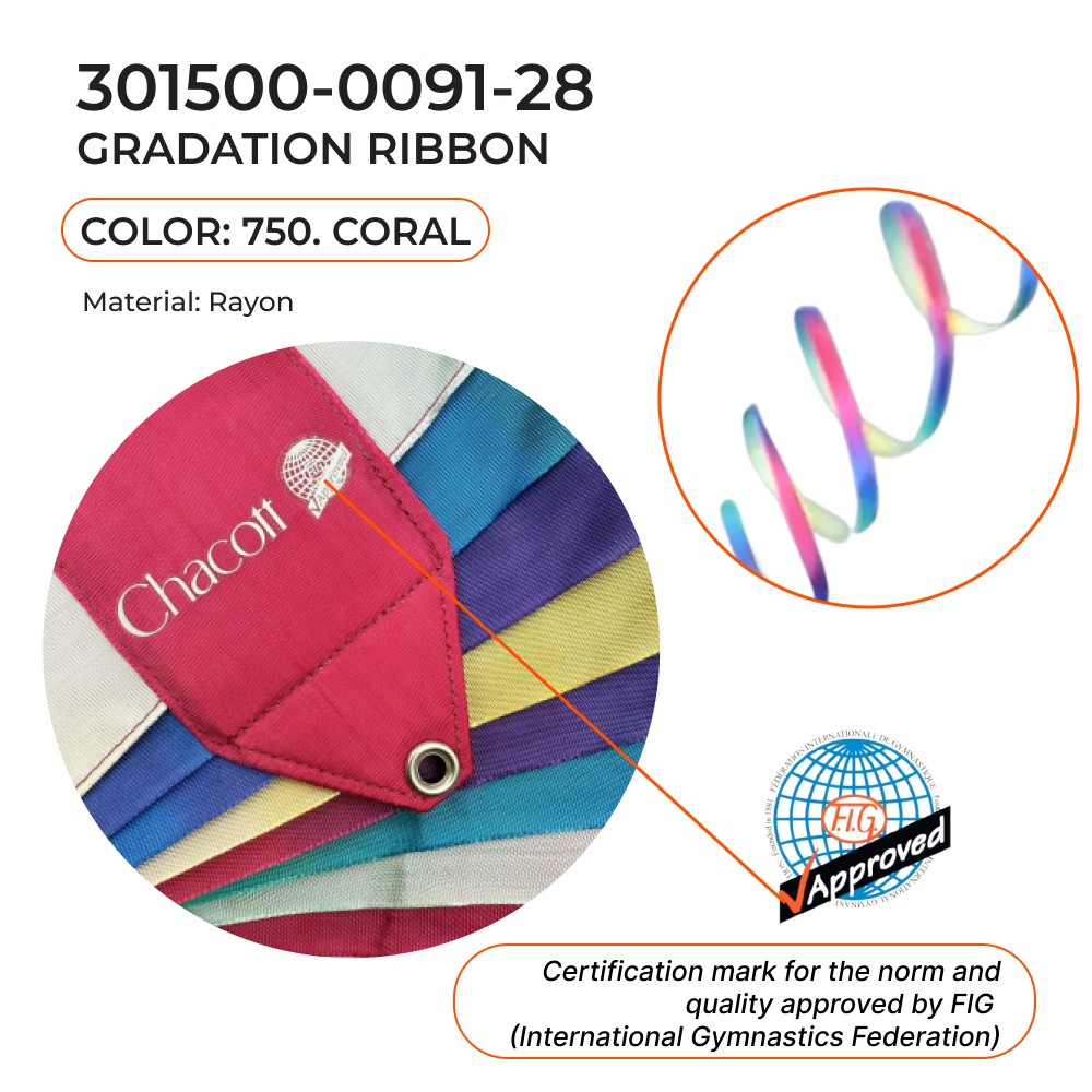 CHACOTT GRADATION Gymnastic ribbon 5 m 301500 0091-28 FIG (750) view 2
