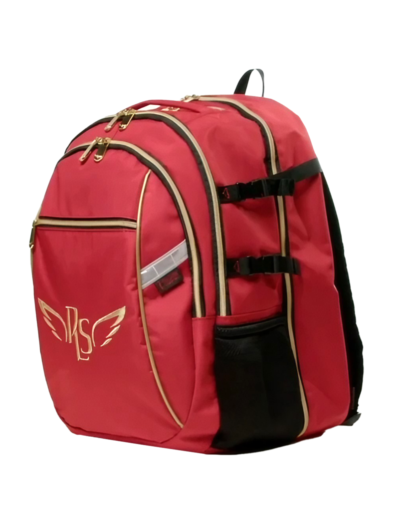 P.L.S "Champion Maxi" Gymnastics Backpack, Gold Embroidery (L) Red*