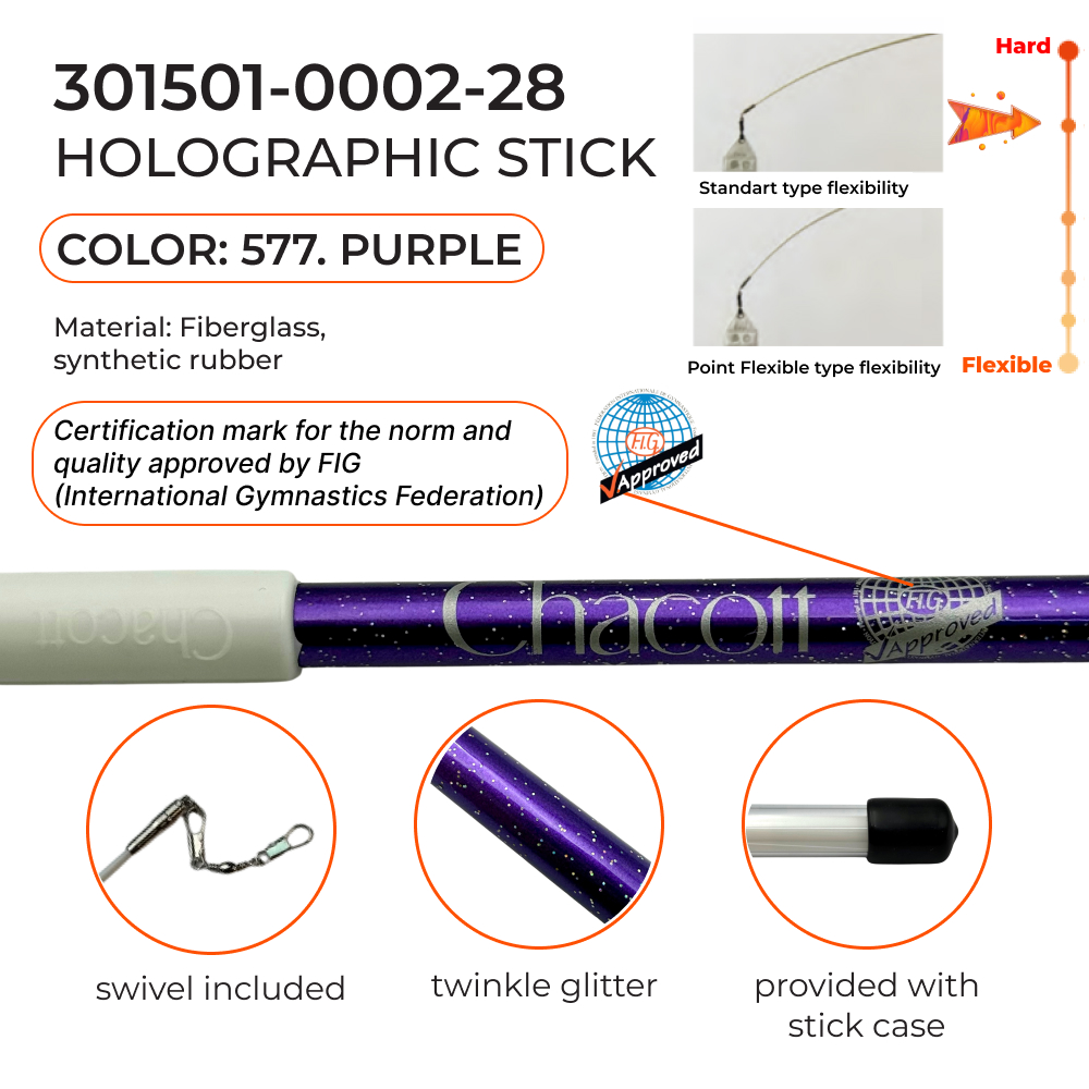 CHACOTT 60 cm Holographic Stick Seniors, Purple  301501 0002-98 (577) view 2