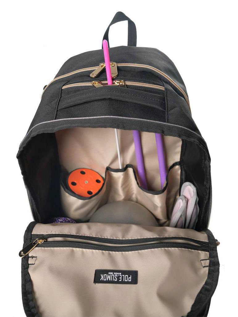 P.L.S "Champion Maxi" Gymnastics Backpack, Gold Embroidery (L) Black* view 6