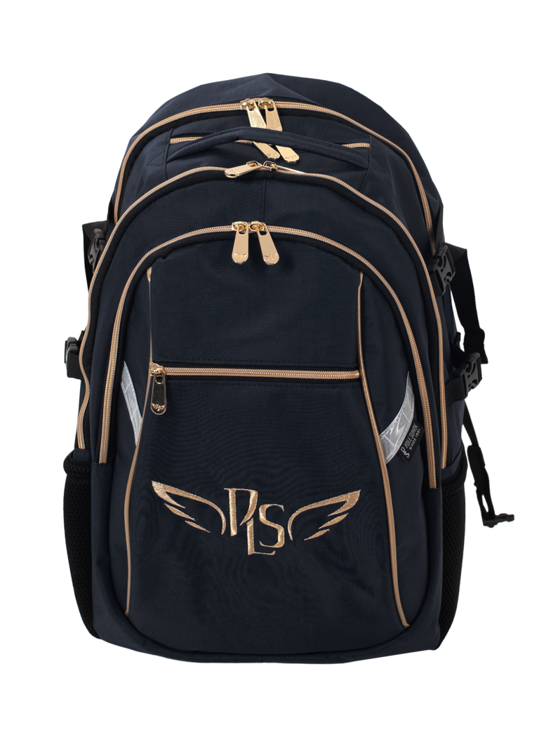 P.L.S "Champion Maxi" Gymnastics Backpack, Gold Embroidery (L) Black* view 3