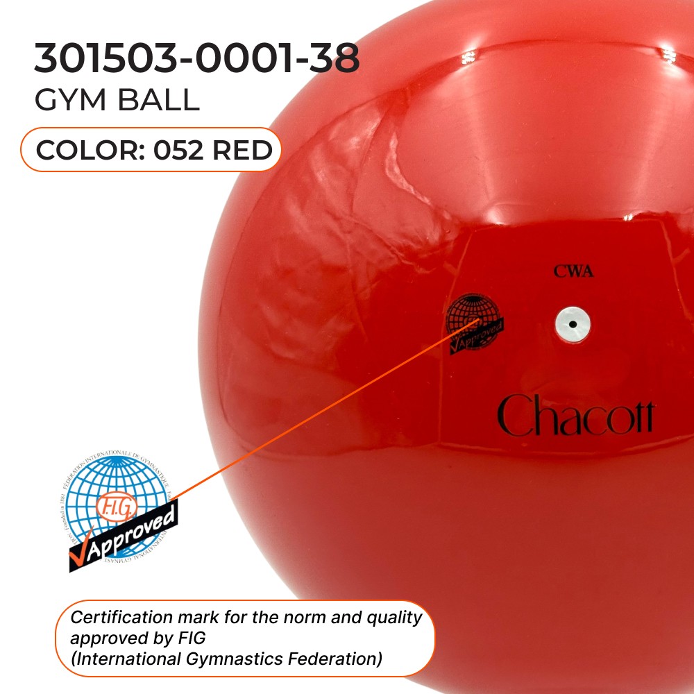 CHACOTT 18.5 cm Gymnastic ball Seniors 3015030001-98 FIG Red (052) view 2