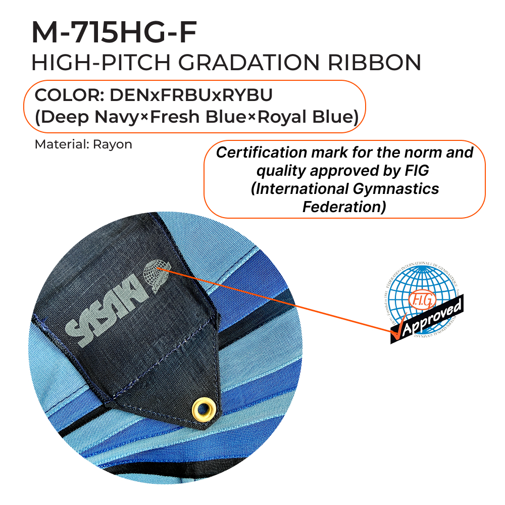 SASAKI FIG Gymnastic ribbon 5 m MJ-715HG FIG (DENxFRBUxRYBU) view 2