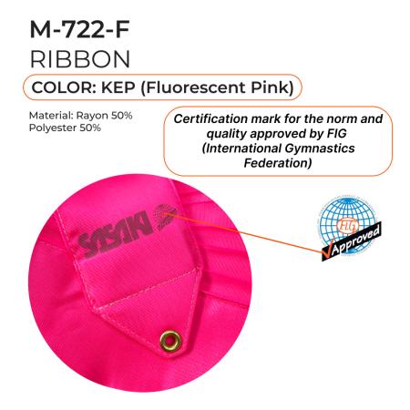 SASAKI Gymnastic ribbon Vivid 6 m M-722-F (KEP) view 2