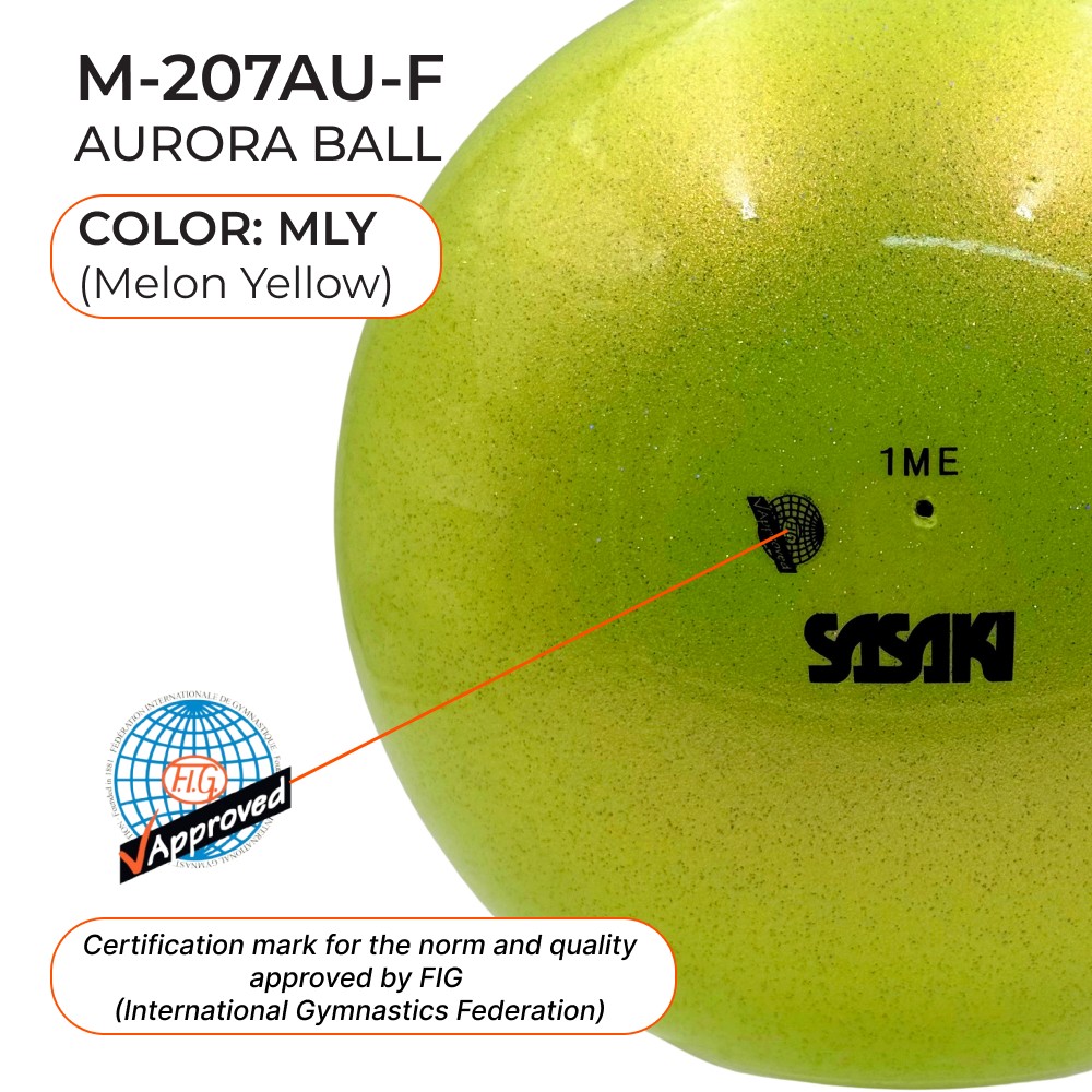 SASAKI Ball 18.5 cm Seniors Aurora M-207AU FIG (MLY) view 2