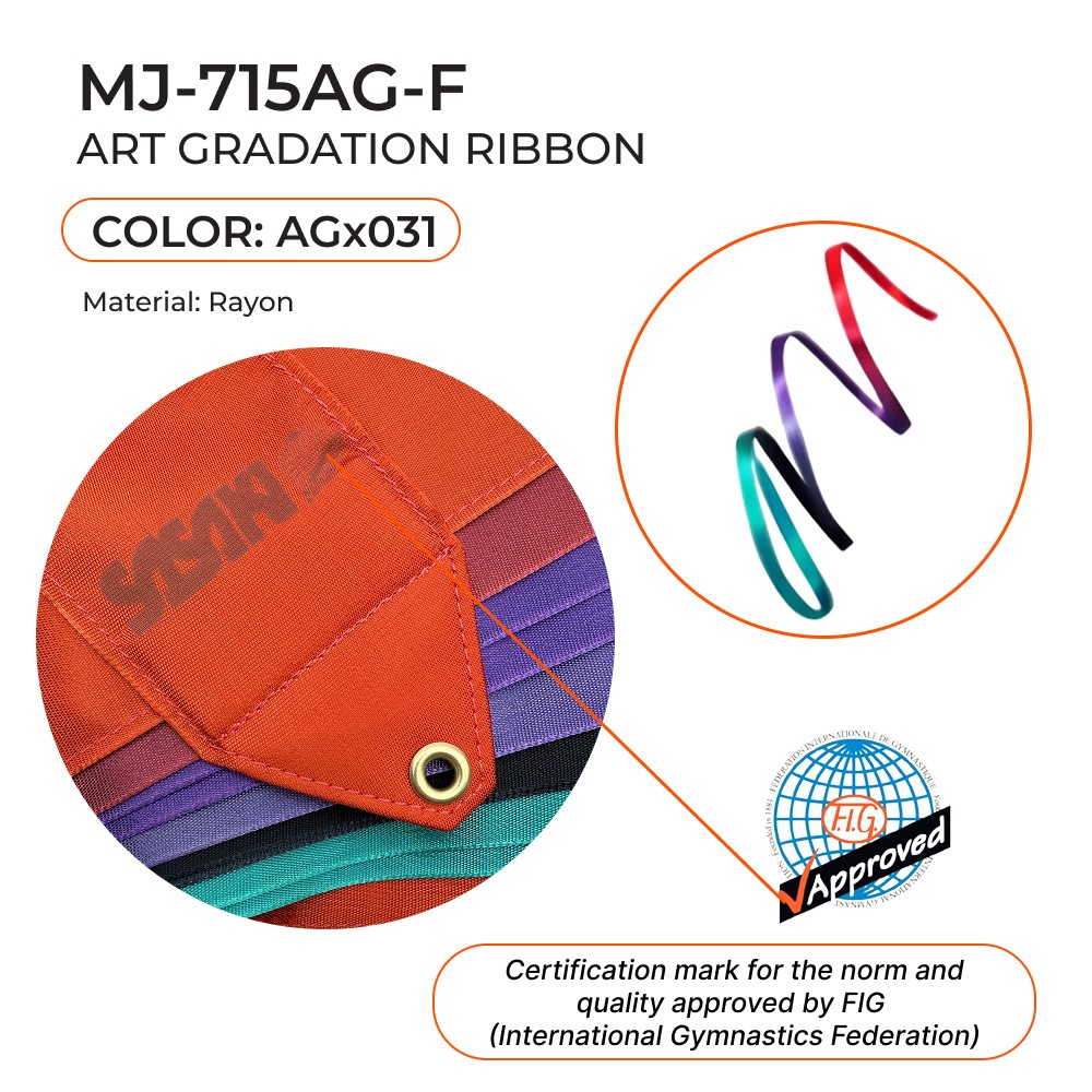 SASAKI Gymnastic ribbon 5 m MJ-715AG (AGx031) FIG view 2