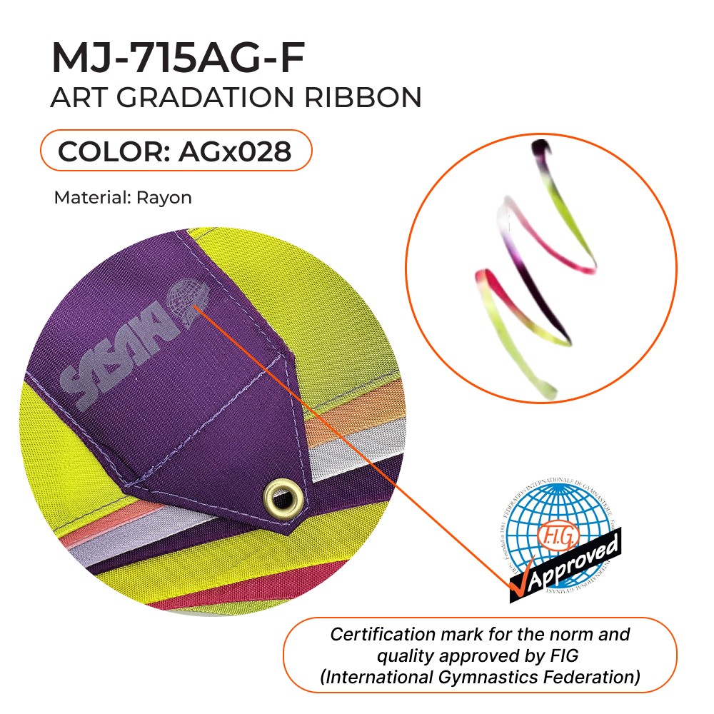SASAKI Gymnastic ribbon 5 m MJ-715AG (AGx028) FIG view 2
