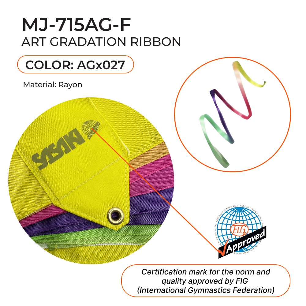 SASAKI Gymnastic ribbon 5 m MJ-715AG (AGx027) FIG view 2
