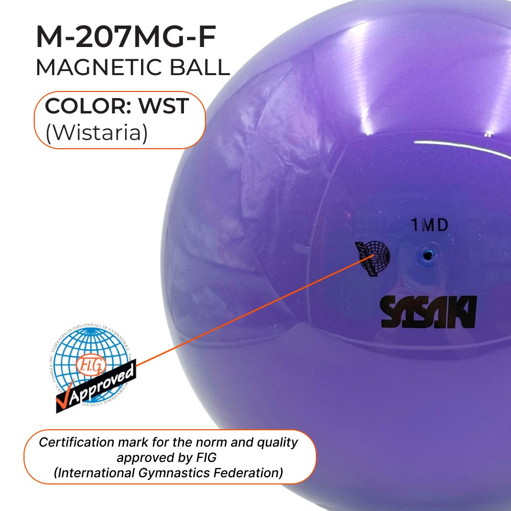 SASAKI Ball 18.5 cm Seniors Magnetic M-207MG-F FIG (WST) view 2