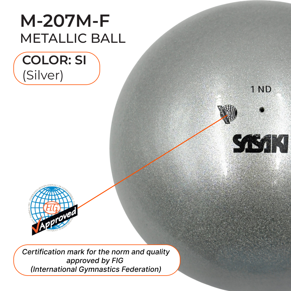 SASAKI 18.5cm Metallic Ball Seniors M-207 M FIG (SI) view 2