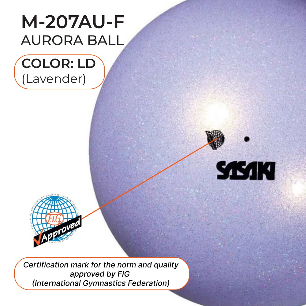 SASAKI Ball 18.5 cm Seniors Aurora M-207AU FIG (LD) view 2