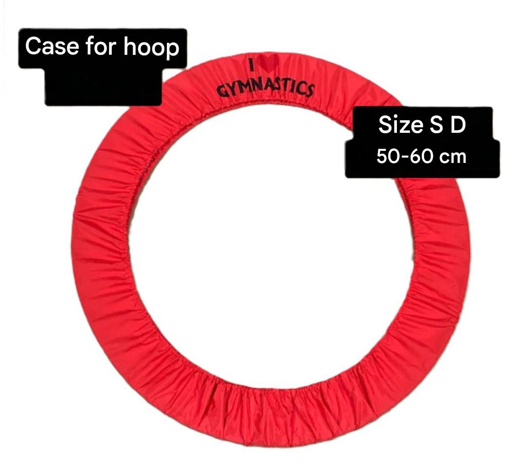 RG Hoop cover "I love Gymnastics" Coral, S (55-65cm)