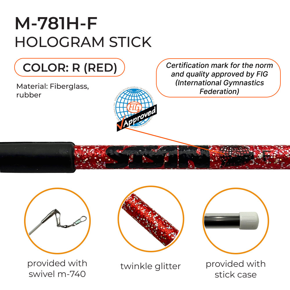 SASAKI 60cm Hologram Fiberglass stick Seniors M-781H-F FIG (R) view 2