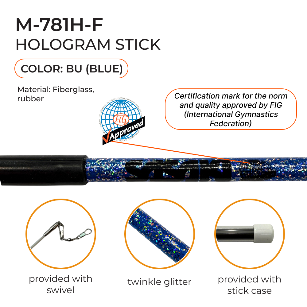 SASAKI 60cm Hologram Fiberglass stick Seniors M-781H-F FIG (BU) view 2