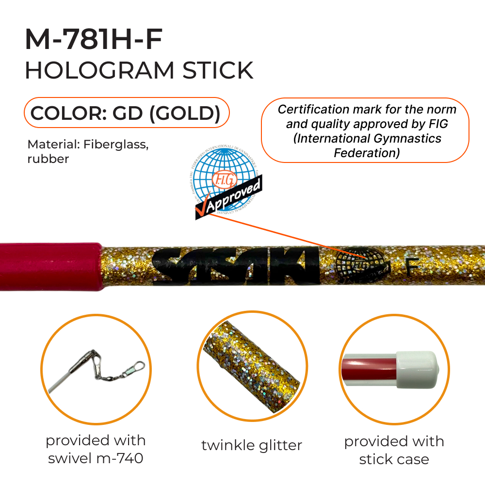 SASAKI 60cm Hologram Fiberglass stick Seniors M-781H-F FIG (GD) view 2