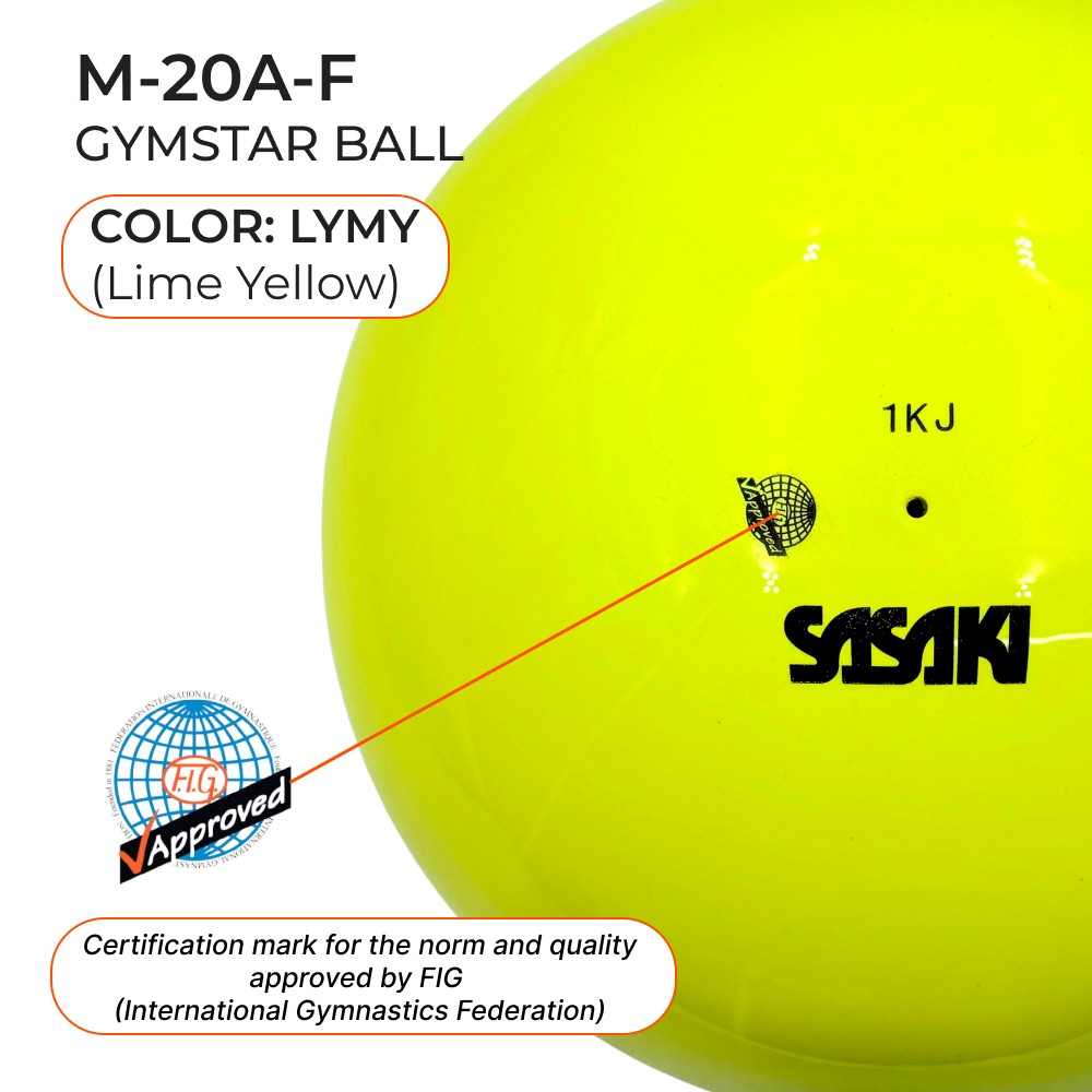 SASAKI 18.5 cm Gymnastic ball Seniors M-20A FIG (LYMY) view 2
