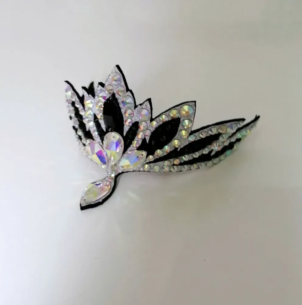 No. 40 RG Hair bun Crown (Black-Silver) view 4