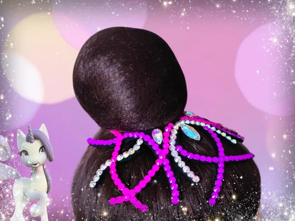 No. 31 RG Hair bun Crown (Pink-Purple Neon) view 3