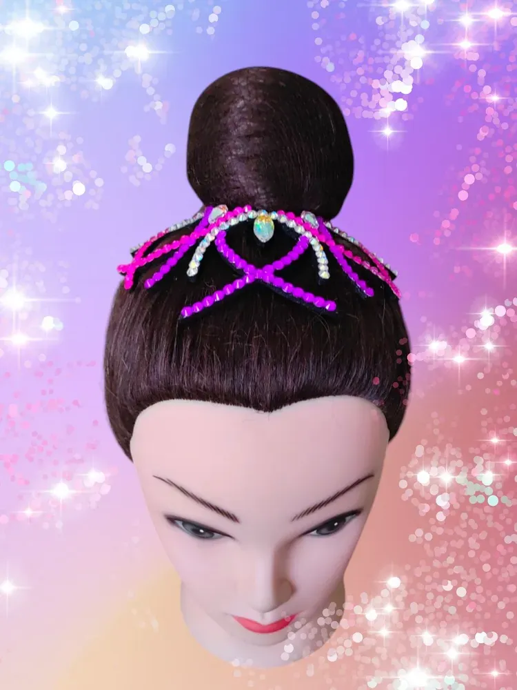 No. 31 RG Hair bun Crown (Pink-Purple Neon) view 7
